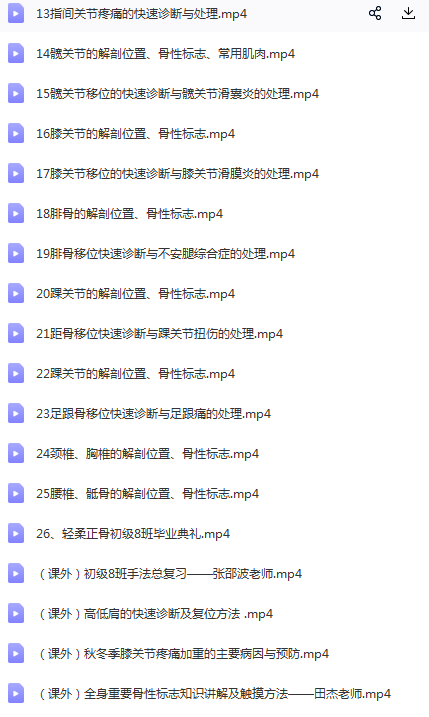 图片[4]-张月林轻柔正骨初中高级面授班正骨培训视频教程-百度网盘下载