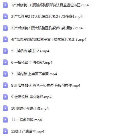 图片[2]-刘氏道医产后康复三部曲视频教程-百度网盘下载