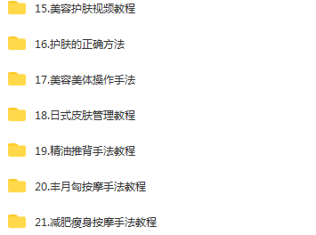 图片[3]-美容院培训教程学习入门美容手法美体按摩spa视频教程-百度网盘下载