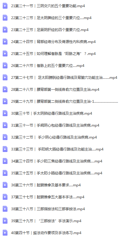 图片[3]-2020年脏腑点穴推拿培训视频教程45集高清基础理论和手法实操演示-百度网盘下载