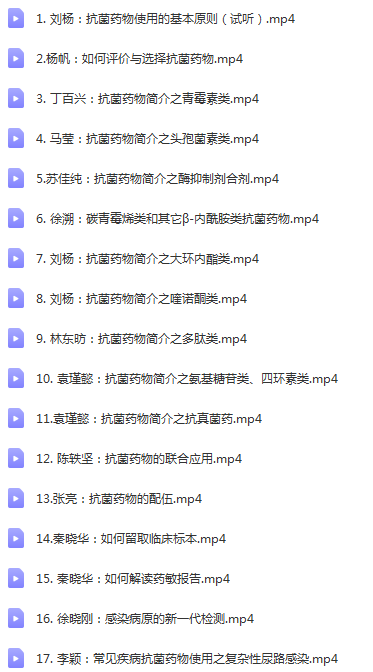 图片[2]-华山医院抗生素研究所抗菌药物的合理使用视频课程-百度网盘下载
