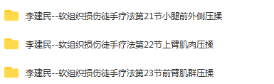 图片[3]-李建民华人一手软组织损伤徒手疗法视频教程颈肩腰腹背四肢关节-百度网盘下载