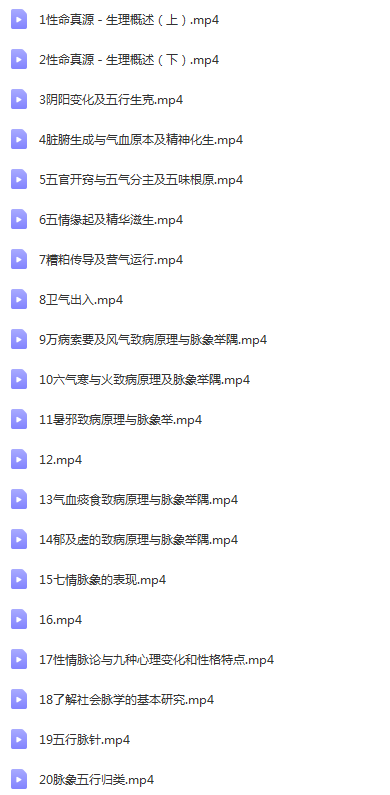 图片[5]-陈予粮古中医脉诊绝学初级班进阶班精修班视频教程全集-百度网盘下载-正骨教程博客