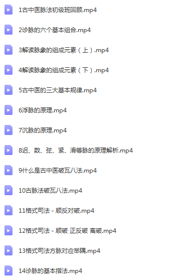 图片[7]-陈予粮古中医脉诊绝学初级班进阶班精修班视频教程全集-百度网盘下载-正骨教程博客