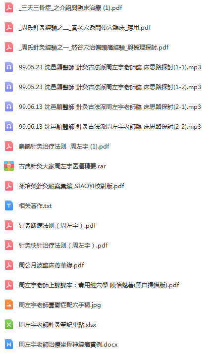 图片[4]-【周左宇中医古典针灸】视频教程音频讲义医道精要资料全集-百度网盘下载
