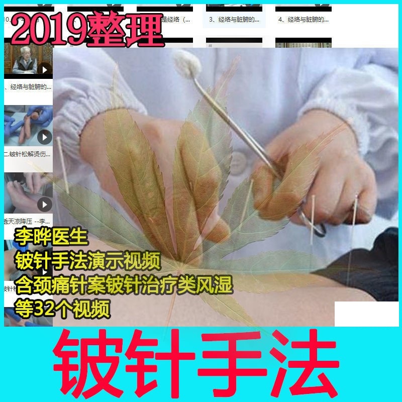 李晔医生铍针手法演示视频教程-百度网盘下载