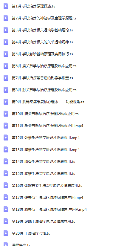 图片[2]-手法解密手法治疗基础原理临床实践视频教程-百度网盘下载