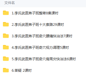 图片[3]-李文臣李氏武医高级班弟子班武穴中医视频教程全套-百度网盘下载