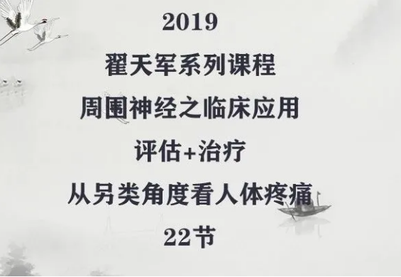 翟天军周围神经之临床应用22讲完整版自学中医视频教程【百度网盘下载】