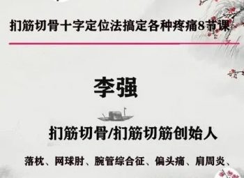 李强扪筋切骨十字定位法搞定各种疼痛高清视频教程-百度网盘下载-正骨教程博客