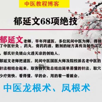 郁延文68项绝技中医手法龙根术凤根术实操高清视频教程-百度网盘下载-正骨教程博客