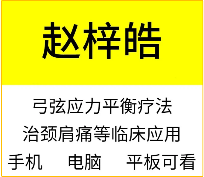 赵梓皓弓弦应力平衡疗法治疗颈肩痛矫正术中医视频教程【百度网盘下载】