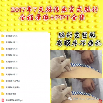 【宫氏脑针视频教程】施传承宫氏脑针7天培训视频加课件-百度网盘下载-正骨教程博客