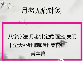 月老无痛针灸培训高清视频教程有字幕-百度网盘下载-正骨教程博客