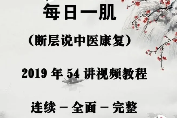 断层说中医康复-段佳强《每日一肌》54讲肌肉解剖与功能视高清频教程【百度网盘下载】
