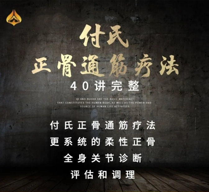 2020年付氏正骨通筋疗法诊断调理柔性手法中医高清视频教程【百度网盘下载】