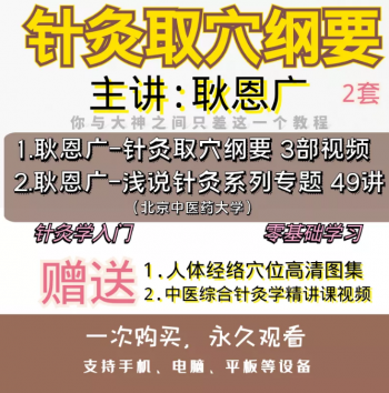 针灸学入门耿恩广针灸取穴纲要3集+浅说针灸49讲视频教程合集-百度网盘下载-正骨教程博客