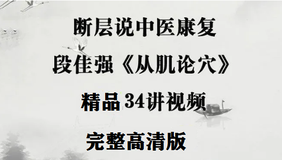 断层说中医康复-段佳强《从肌论穴》34讲高清视频教程【百度网盘下载】
