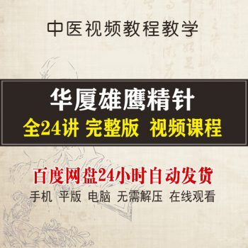 华厦雄鹰精针中医诊断自学入门视频教程全24讲完整版-百度网盘下载-正骨教程博客