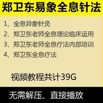 郑卫东全息疗法理论临床运用培训班内部培训视频教程-百度网盘下载-正骨教程博客