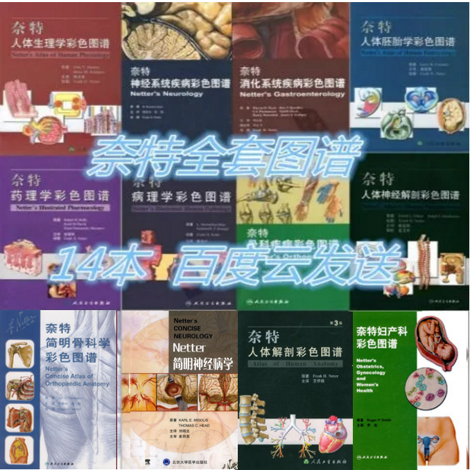 奈特解剖彩色图谱系列全套14本全PDF电子版下载