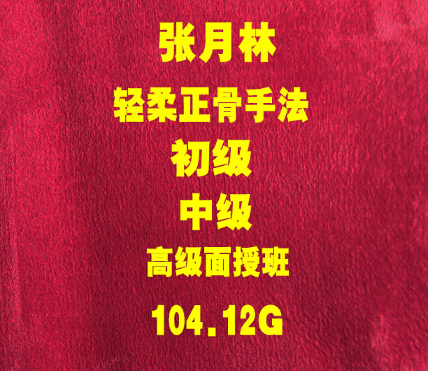 张月林轻柔正骨初中高级面授班正骨培训视频教程-百度网盘下载