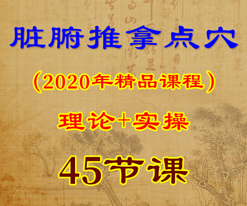 2020年脏腑点穴推拿培训视频教程45集高清基础理论和手法实操演示-百度网盘下载