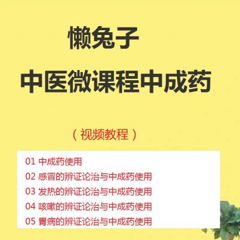 懒兔子中医微课程中成药视频教程+讲义全套百度网盘下载-正骨教程博客