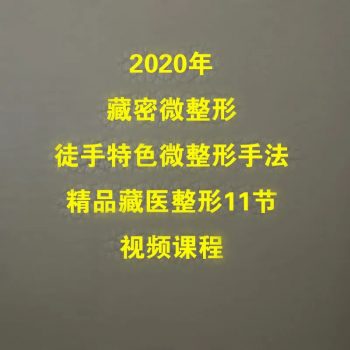 【2020年藏医徒手微整形】11节实操视频教程-百度网盘下载-正骨教程博客