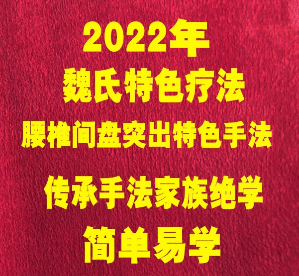 魏氏特色疗法腰椎间盘突出传承手法视频教程【百度网盘下载】