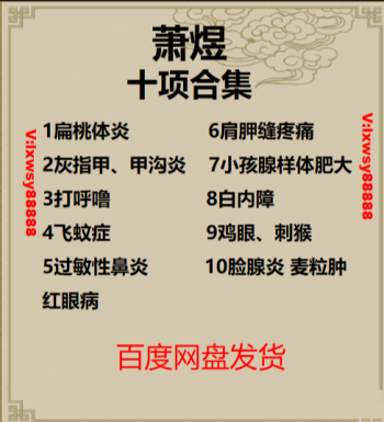 萧煜10项绝技10集高清视频教程合集【百度网盘下载】-正骨教程博客