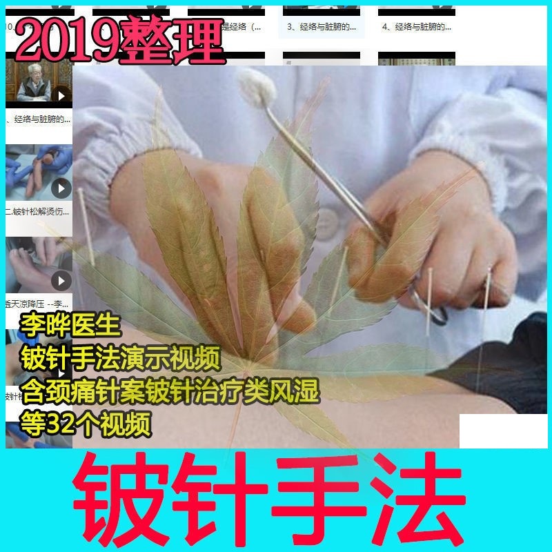 李晔医生铍针手法演示视频教程【百度网盘下载】