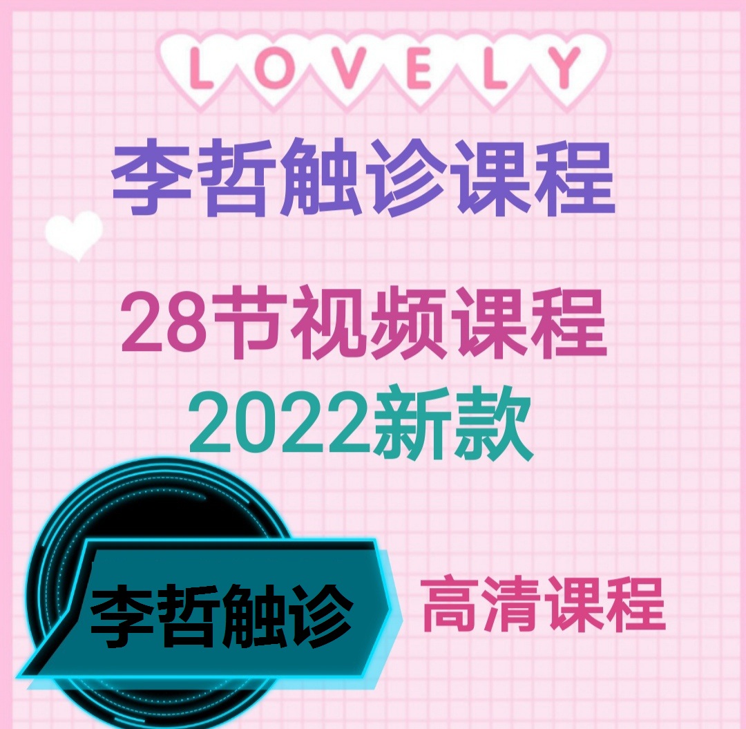 李哲触诊面授班28节视频教程-百度网盘下载