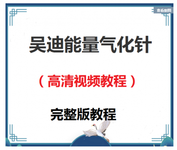 吴迪能量气化针中医针灸高清视频教程-百度网盘下载-正骨教程博客