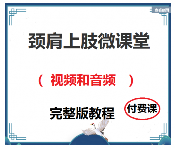 颈肩上肢微课堂正骨视频教程和音频【百度网盘下载】-正骨教程博客